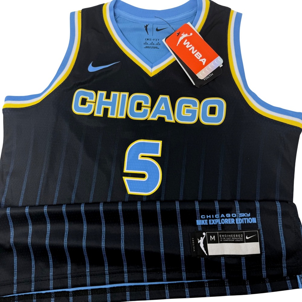 Nike Chicago Sky Angel Reese 5 Explorer Edition WNBA Jersey Youth Medium NEW